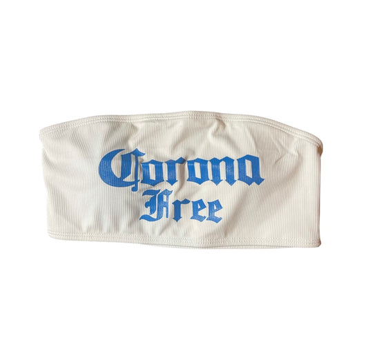 "Corona Free" Ribbed Bikini Top